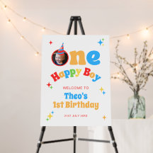 Sinal de Boas-Vindas de Aniversário de 1 Ano de um