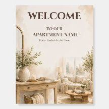 Sinal de Boas-Vindas de Apartamento Airbnb Boho