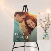 Sinal de Boas-Vindas de Casamento com Foto de Tant