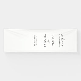 Sinal de Boas-Vindas de Casamento em Linho Minimal