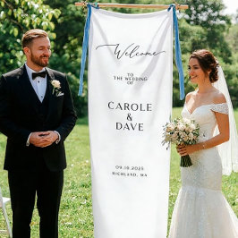 Sinal de Boas-Vindas de Casamento em Linho Persona