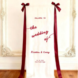Sinal de boas-vindas de casamento personalizado, S