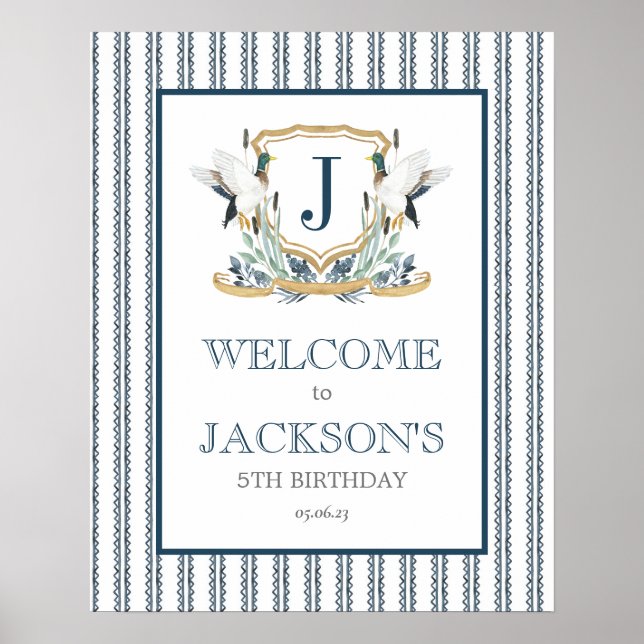 Sinal de boas-vindas de Mallard Duck, poster de pa (Frente)