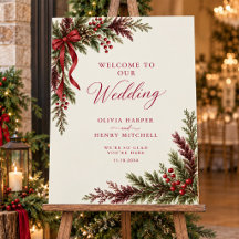 Sinal de Boas-Vindas de Natal para Casamento com V