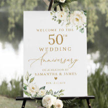 Sinal de Boas-vindas do 50º Aniversário, Casamento