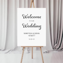 Sinal de Boas-vindas do Casamento Branco do Script