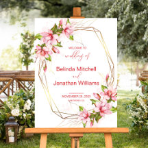 Sinal de Boas-vindas do Casamento Russo Magnolias