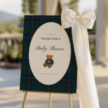 Sinal de Boas-Vindas do Chá de Bebê do Urso Teddy 