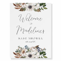 Sinal de boas-vindas do Chá de fraldas de roupas d