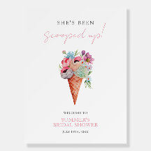 Sinal de boas-vindas do Chá de panela Floral do Bo