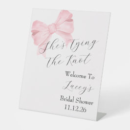 Sinal de boas-vindas do Chá de panela rosa