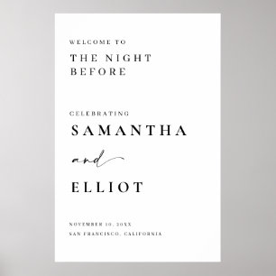 Sinal de boas-vindas do ensaio de casamento Poster