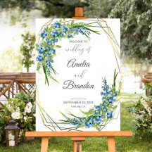 Sinal de Boas-vindas do Quadro de Foil do Ouro Blu