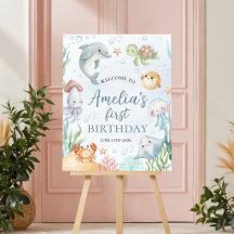 Sinal de Boas-Vindas Oneder the Sea Aniversário