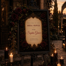 Sinal de Boas-Vindas para Chá de Noiva com Rosas G