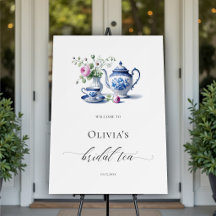 Sinal de Boas-Vindas para Chá de Noiva com Toile A