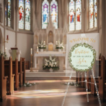 Sinal de boas-vindas personalizado do batismo acrí