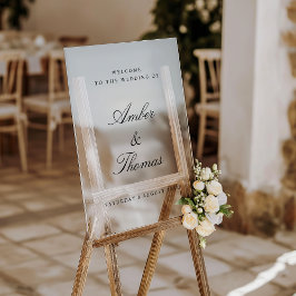 Sinal de boas-vindas personalizável do casamento a