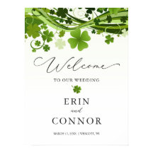 Sinal de boas-vindas Poster do Casamento Shamrock