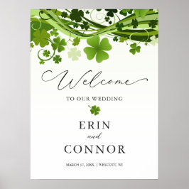 Sinal de boas-vindas Poster do Casamento Shamrock 