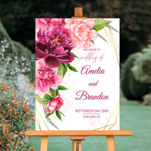 Sinal de Boas-vindas Rustic Wedies Pink Rosa