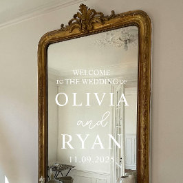 Sinal de Boas-Vinil Decal, Casamento