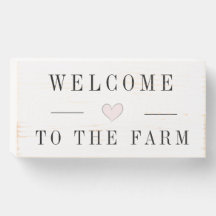 Sinal de caixa de madeira