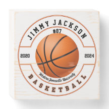 Sinal de Caixa de Madeira de Basquete