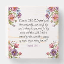 Sinal de Caixa de Madeira Floral Elegante