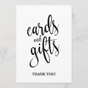 Sinal de caligrafia de Barato de Cartões e Present