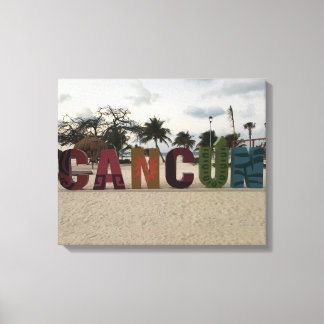 Sinal de Cancún - Playa Delfine, Canvas do México