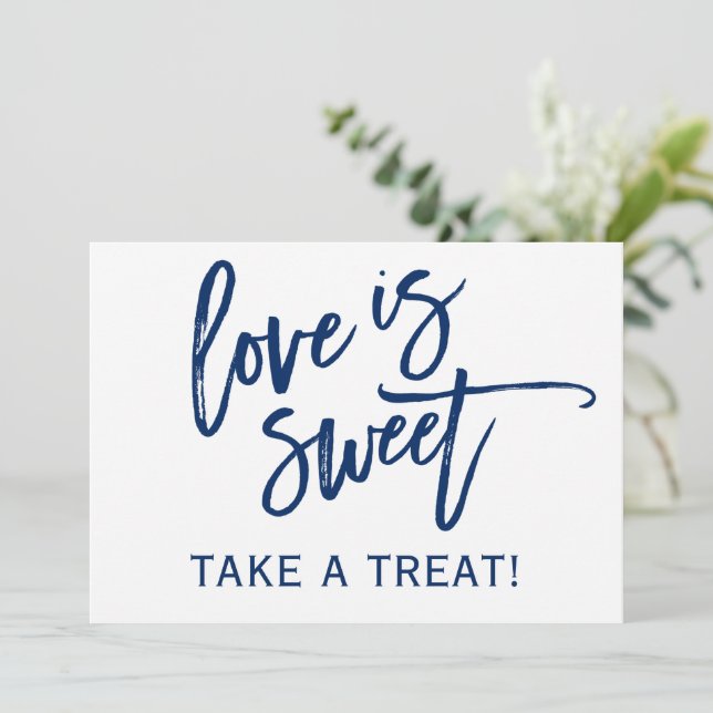 Sinal de Candy Bar / Buffet de Casamento 5X7 | Azu (Em pé/Frente)