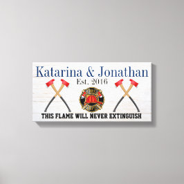 Sinal de Canvas de amor da FIREFIGHTER