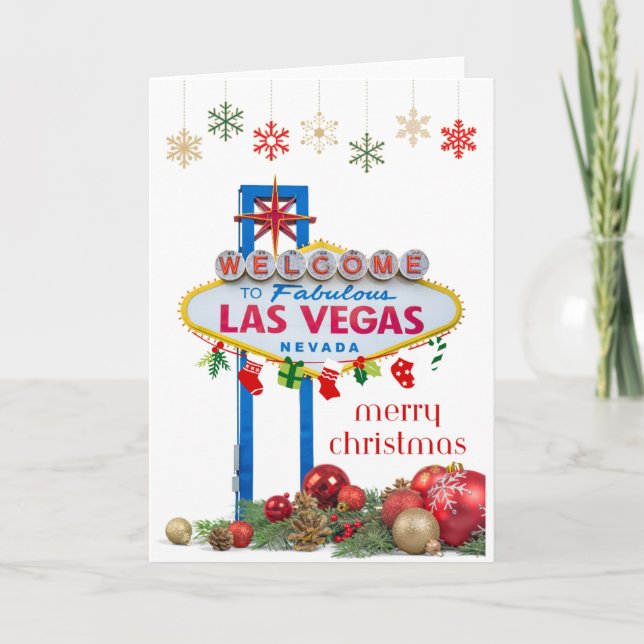 Sinal de Cartão de Natal de Las Vegas (Frente)