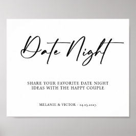 Sinal de Casamento à Noite Poster