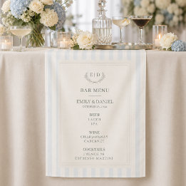 Sinal de Casamento Cardápio Bar Azul & Sage
