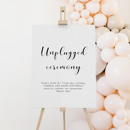 Sinal de casamento da cerimônia não plugada do Ele