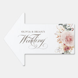 Sinal de Casamento das Flores Rosa Esbranquiçadas