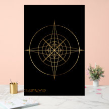 Sinal de Casamento de Acrílico Geometria Sagrada D