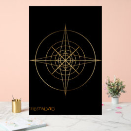 Sinal de Casamento de Acrílico Geometria Sagrada D