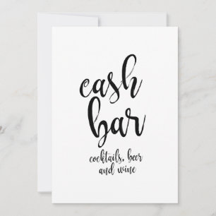 Sinal de Casamento de Caligrafia Acessível Bar em 