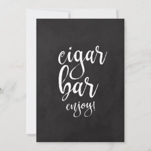 Sinal de Casamento de Giz Barato Cigar Bar