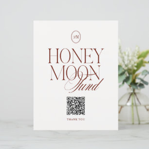 Sinal de Casamento QR Fundo de Lua de Mel Terracot