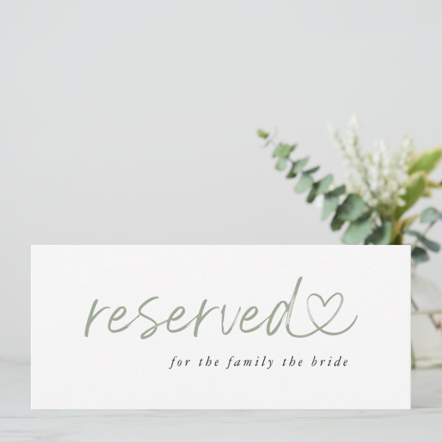 Sinal de Casamento Reservado Minimalista Moderno (Em pé/Frente)