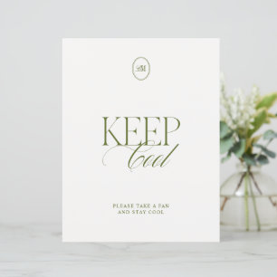 Sinal de Casamento Verde Oliva Minimalista Keep Co