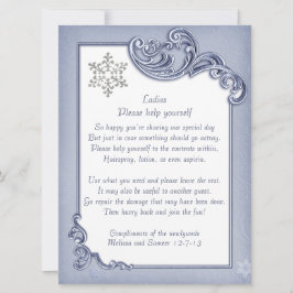 Sinal de Cesta de Casamento de Moldura Azul Crista