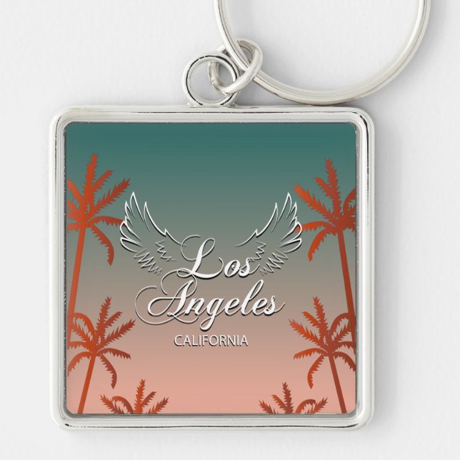 Sinal de Cidade de Arte em Los Angeles Chaveiro (Frente)