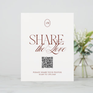 Sinal de Código QR 'Compartilhe o Amor' em Terraco
