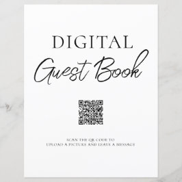 Sinal de código QR do Livro de Convidado Digital M