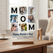 Sinal de Colagem de Fotografias do Dia de as mães